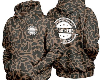 Duck Camo Hoodie Custom Camo Heavyweight Hoodies Personalized Camouflage Hooded Sweatshirt Printed Design Hoodies Pullover Hoodie Sweatshirt