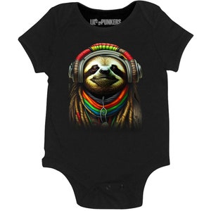 Sloth Bodysuit Funny Sloth T-Shirt Rasta Sloth Hoodie Sweatshirt Dreadlocks Rasta Sloth Bodysuit Sloth Fleece Sweater