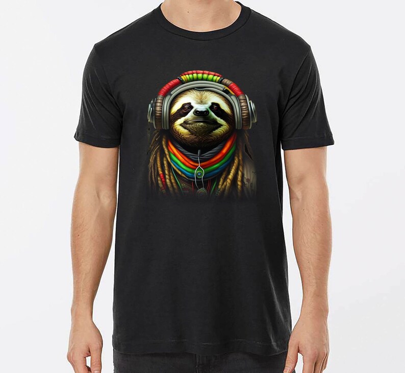 Sloth Shirt Funny Sloth T-Shirt Rasta Sloth Hoodie Sweatshirt Dreadlocks Rasta Sloth Bodysuit Sloth Fleece Sweater