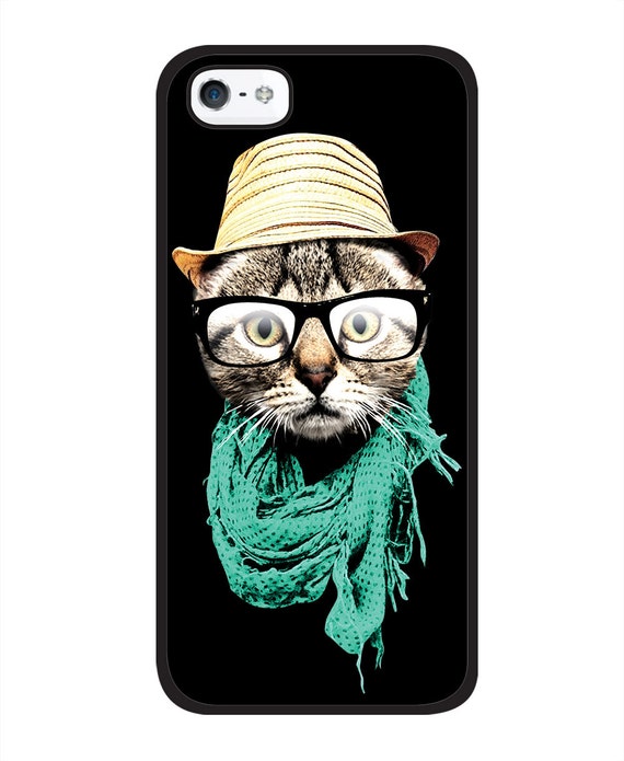 Hip Cat Hipster Protective Cell Phone Case iPhone & Galaxy - Etsy