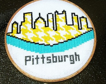 Pittsburgh Skyline Cross Stitch -- PDF PATTERN ONLY