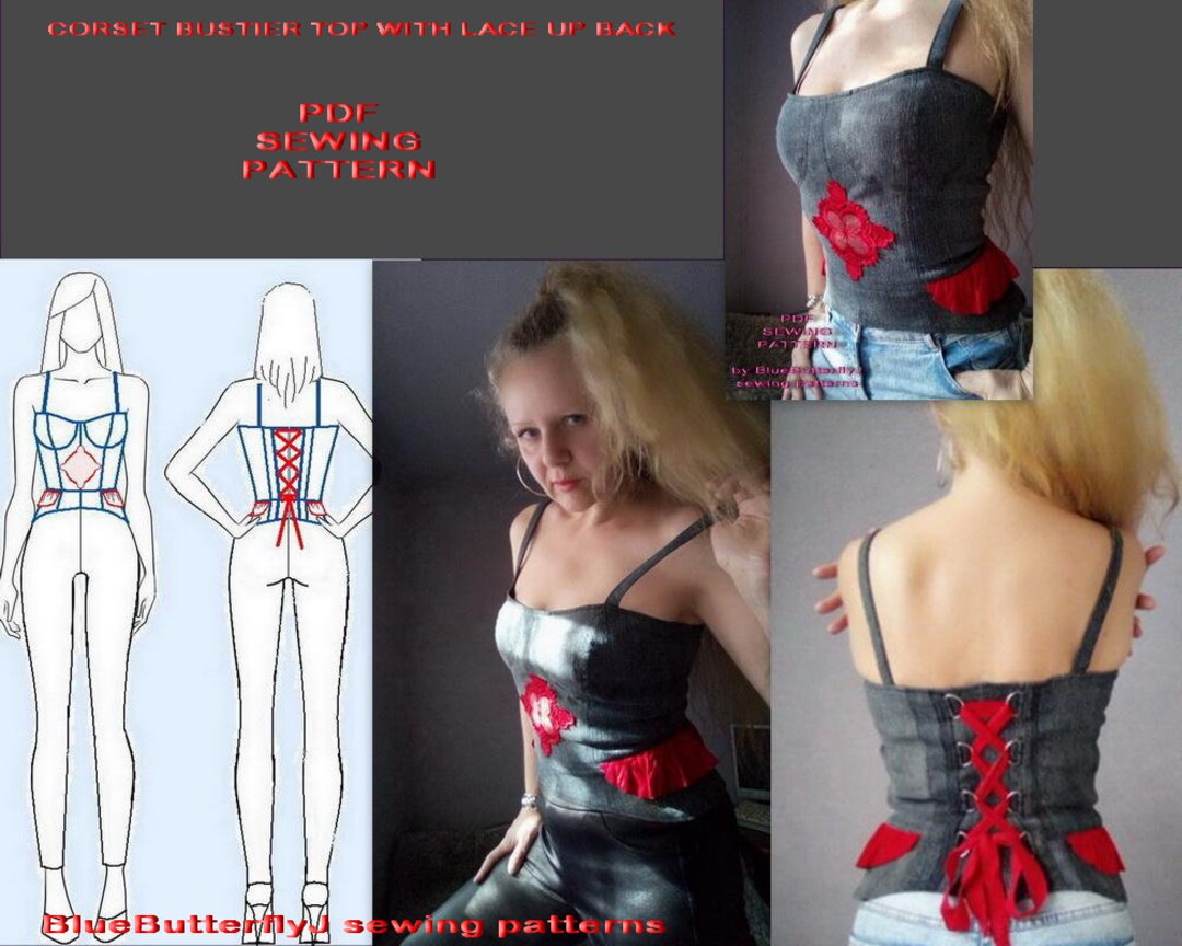 Corset Pattern Ellie a 14 Panelled High-waisted Corseted Pencil