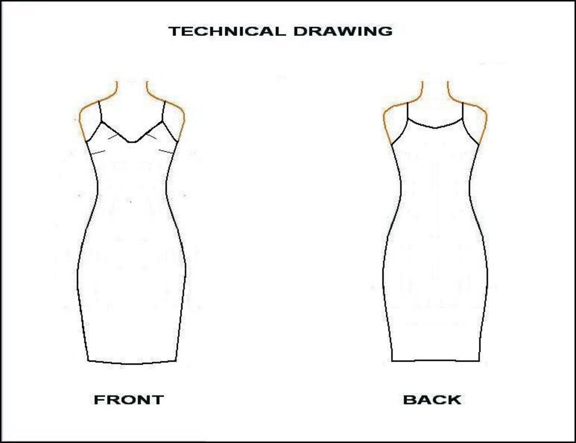 A PDF Sewing Patterndigital Download Pencil Dress With Etsy Canada