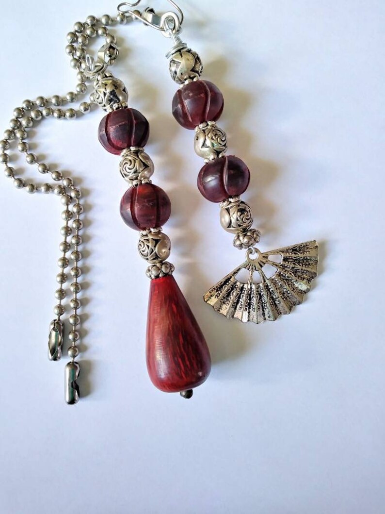 Ceiling Fan Pull Set Light And Fan Pulls Decorative Ball Etsy