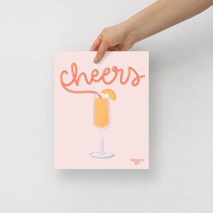 Cheers Cocktail Poster | Trendige Wandkunst