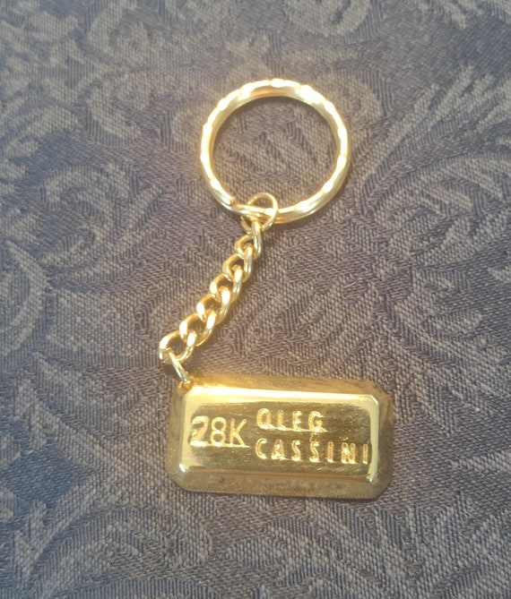 1980's Oleg Cassini 28K Keychain