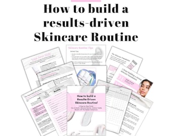 How to build a skin care routine printable guide. Skincare Planner, A4 Skincare routine