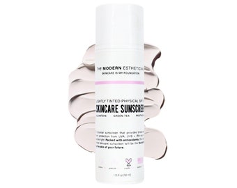 SKINCARE SUNSCREEN 3-1 daily anti-aging tinted moisturizer that provides 30 spf broad-spectrum protection, antioxidant rich Physical spf 30