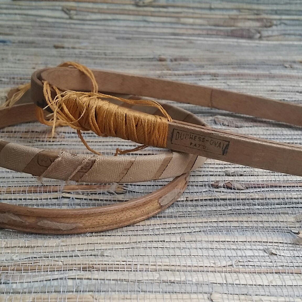 Vintage Duchess Oval & Round Wooden Embroidery Hoops