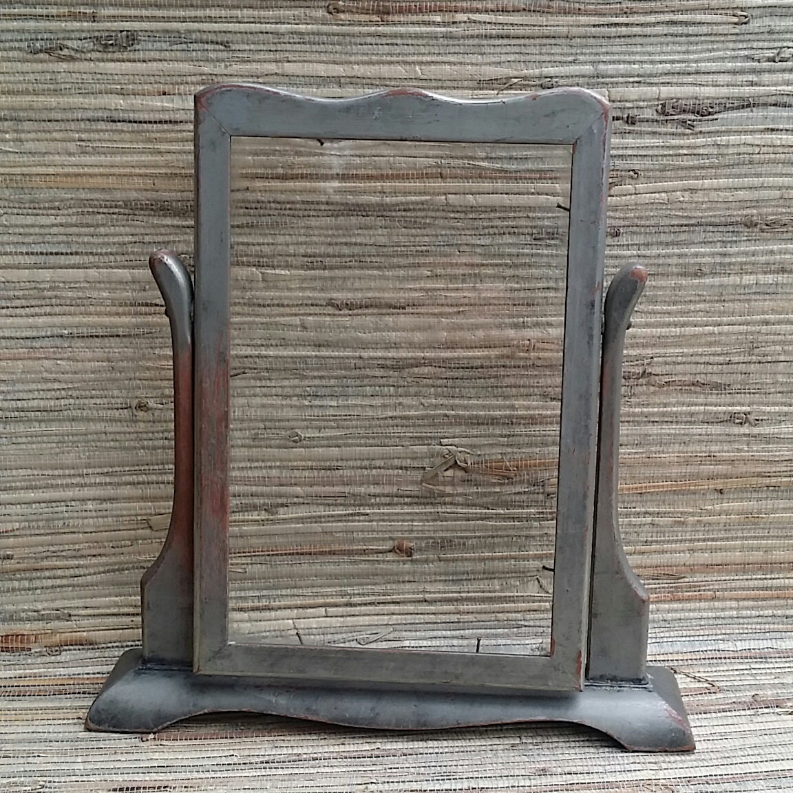 Vintage Wooden Frame On Stand Gray Frame Picture Frame Antique Frames ...