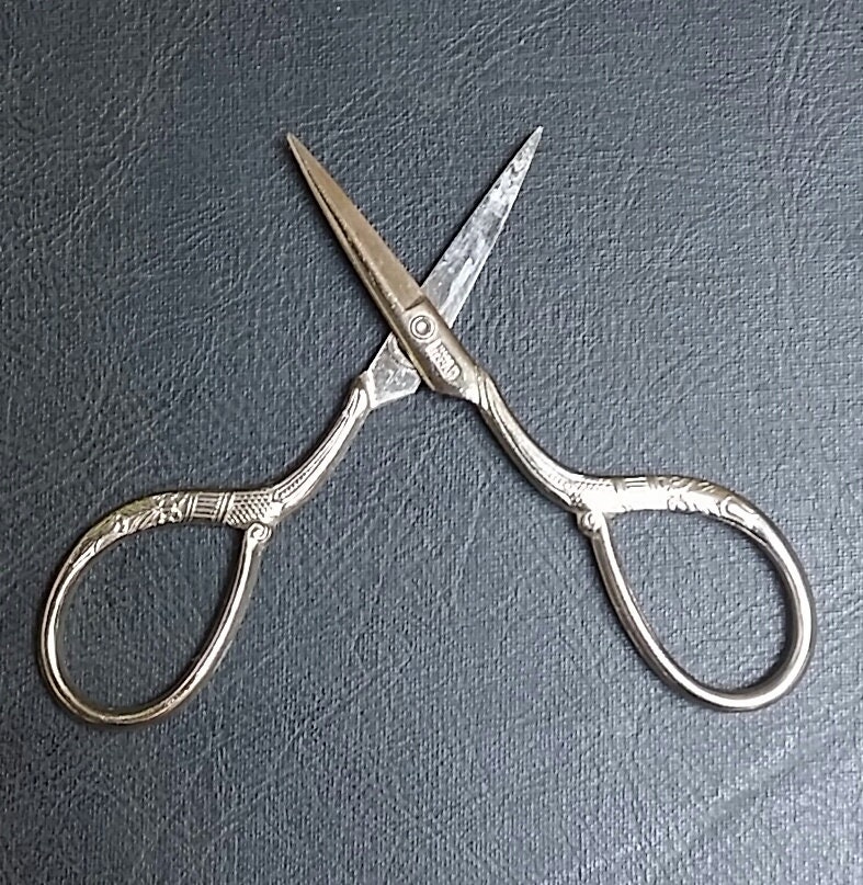 Vintage embroidery scissors with decorative design made in germany Vintage embroidery scissors with decorative design made in germany