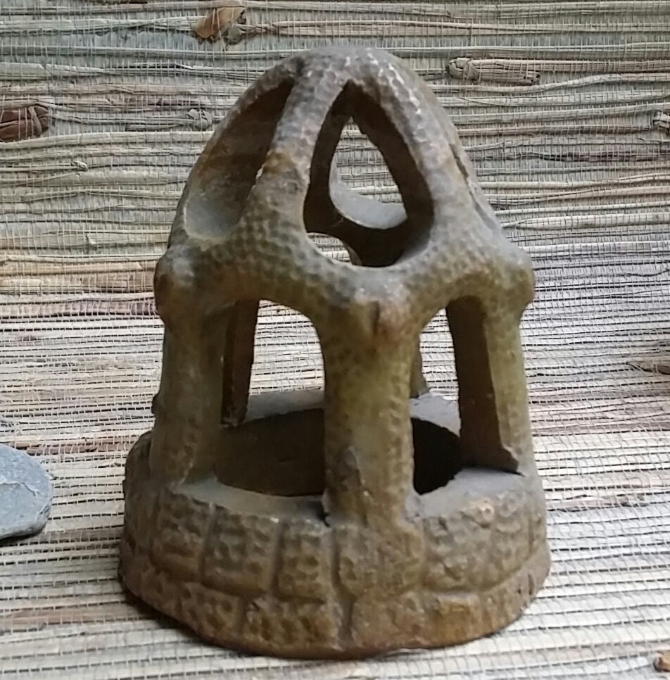 Vintage Pottery Aquarium Ornament Ceramic Castle