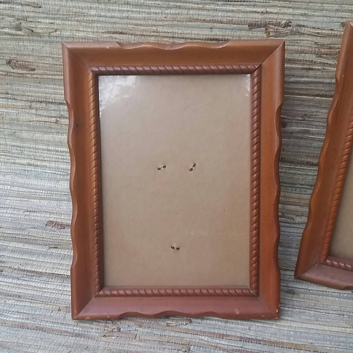 Pair of Vintage Wooden Picture Frames Hold 5 x 7 Photographs