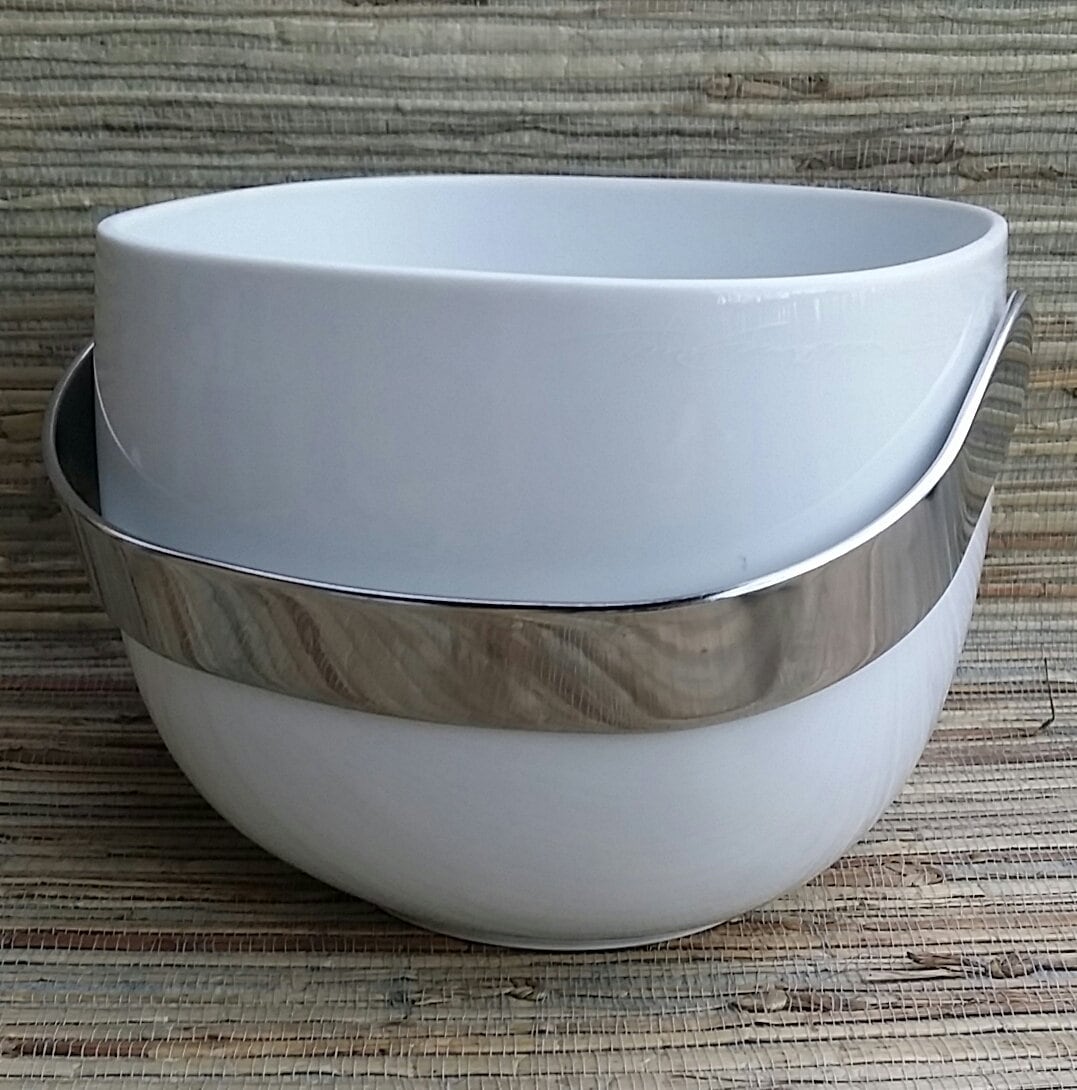 Rosenthal Mid Century Ice Bucket/Covered Veg White Suomi Pattern by