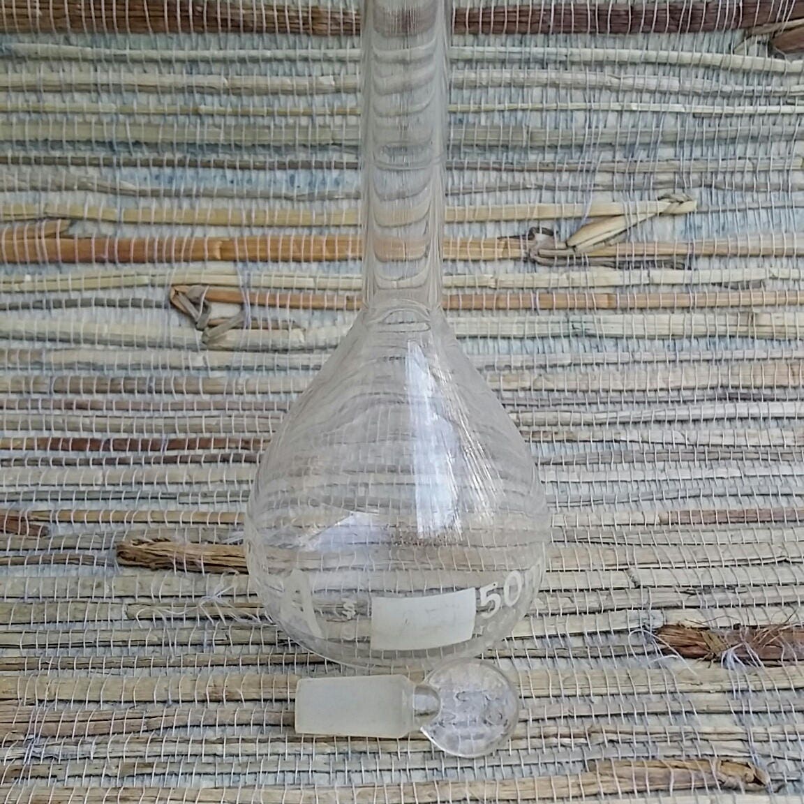 Vintage Volumetric Flask With Ground Glass Stopper 50 ml LG Lab Glass