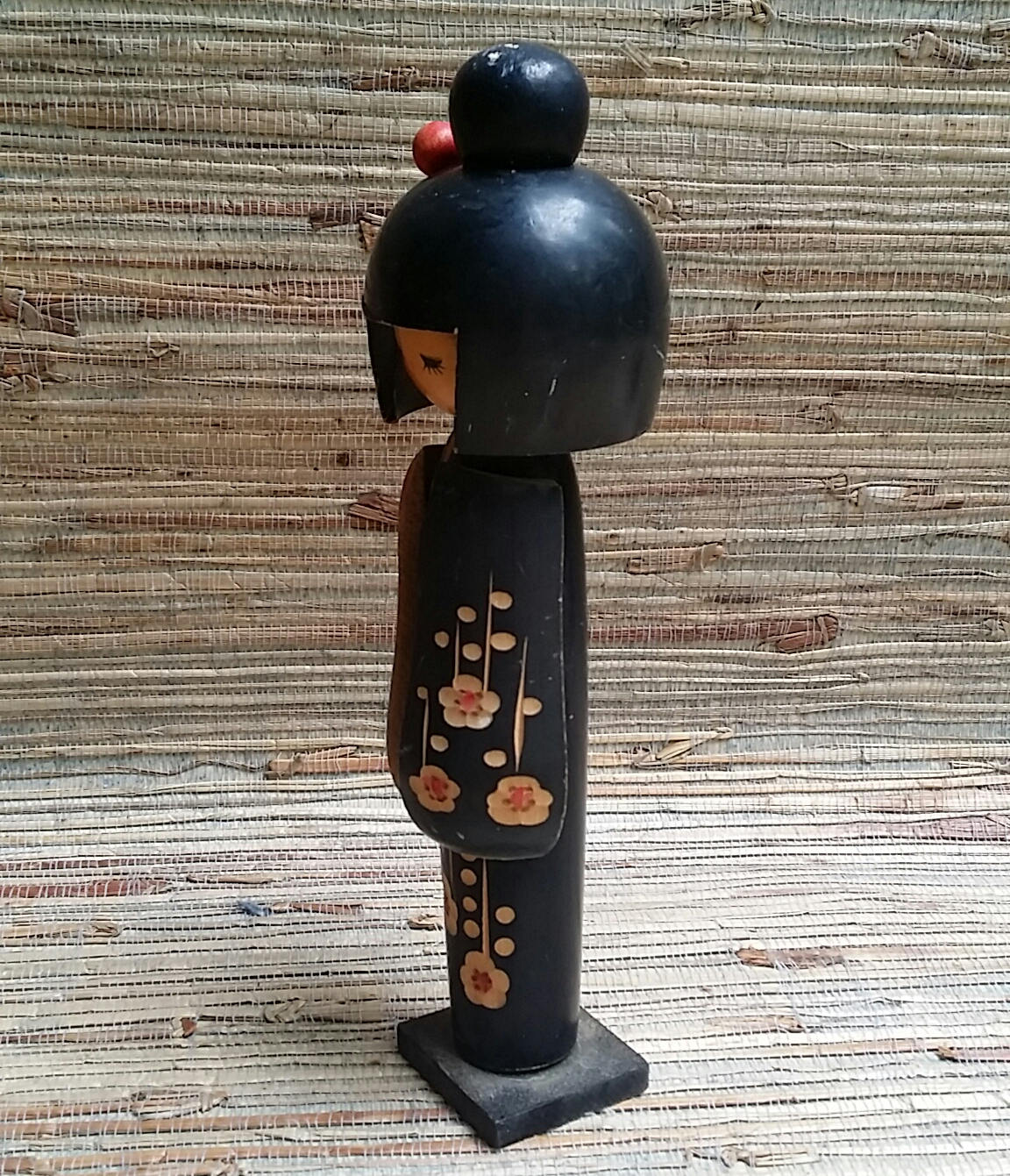 Vintage Japanese Tall Kokeshi Doll Wooden Asian Figure
