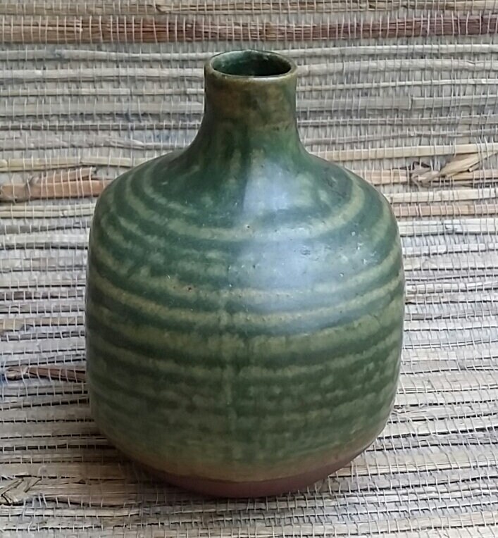 Vintage Green Vase Raj International California Made in Japan