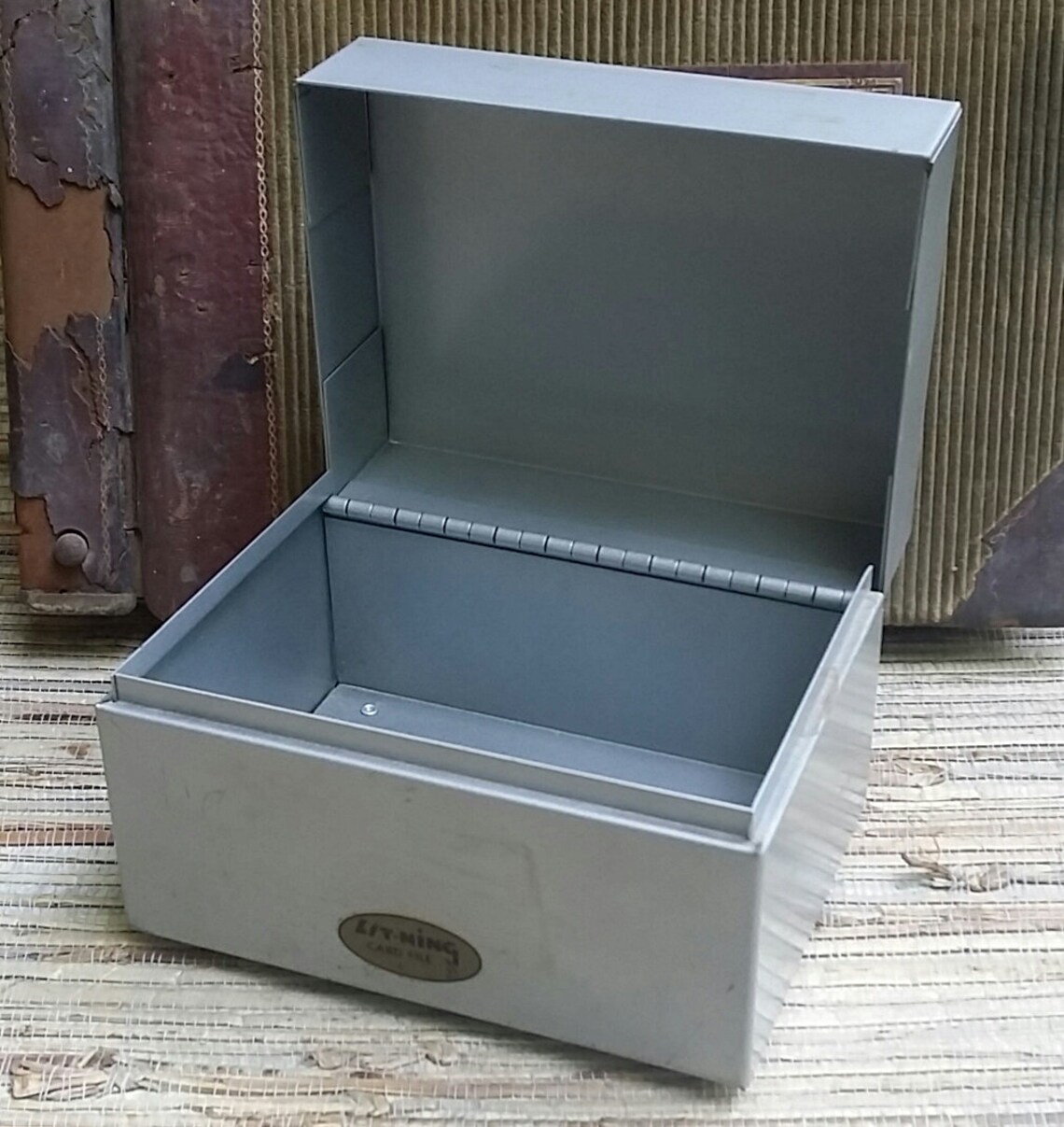 Small Metal File Box Lit-ning Products Company Card File C - Etsy