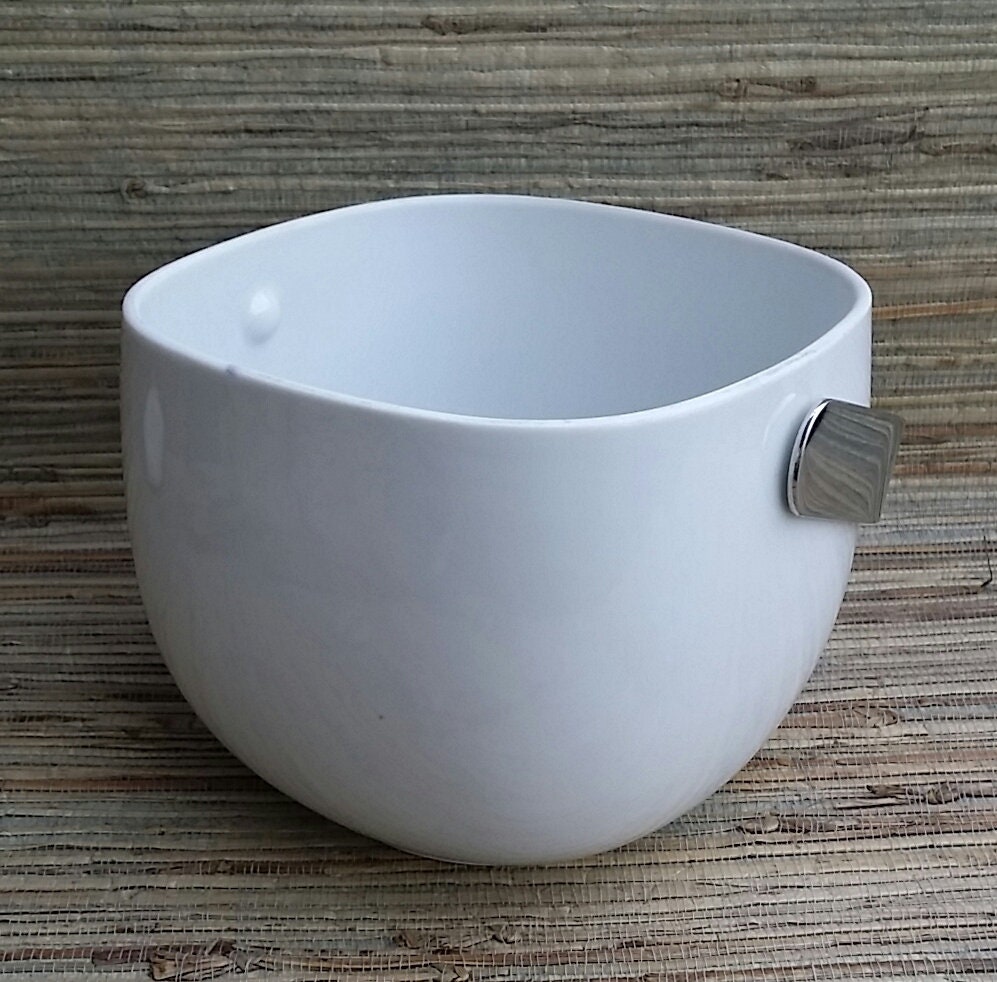 Rosenthal Mid Century Ice Bucket/Covered Veg White Suomi Pattern by