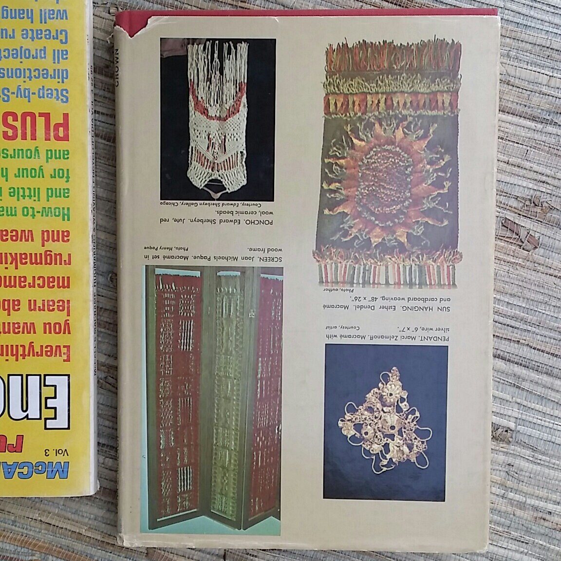 Macrame Books 1970s Dona Z. Meilach Macrame Creative Designs In Knotting  McCall's Macrame Rugmaking & Weaving Encyclopedia