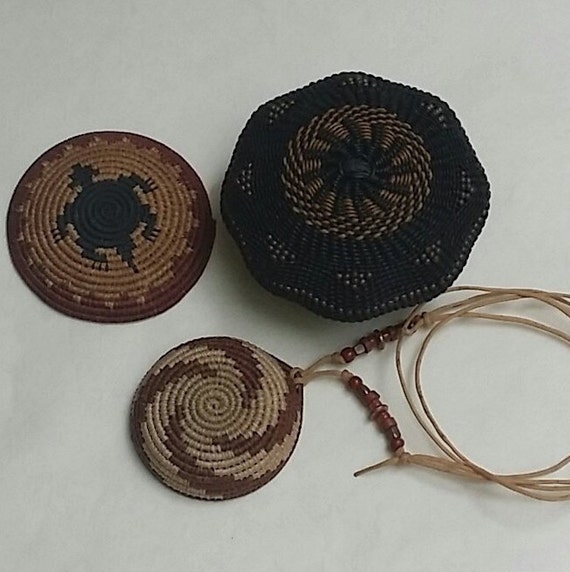 Set of 3 Beautifully Handwoven Small Baskets by Georgia basketmaker Judy Wilson