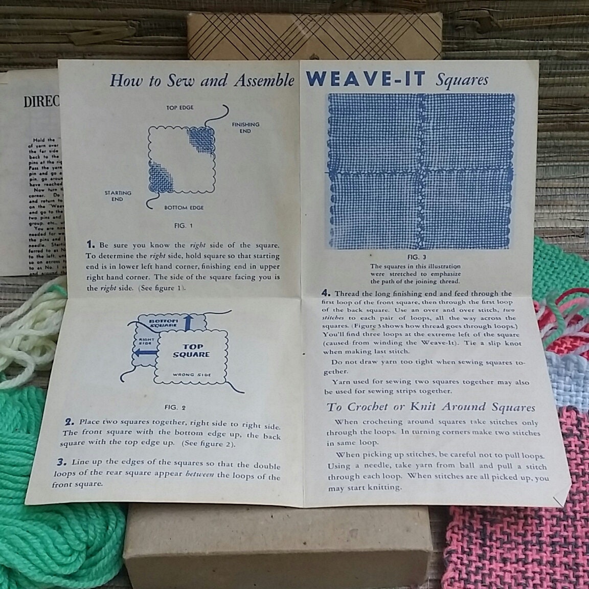 Reserve for AndreVintage WEAVEIT Hand Loom 4 Square by Donar Products
