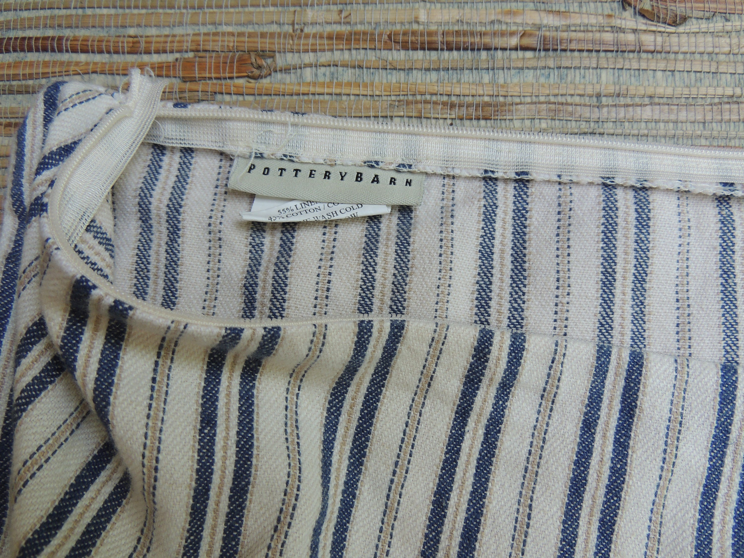 Linen & Cotton Summer Pillow Cover Vintage Pottery Barn