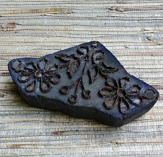 Vintage Fabric Printing Textile Stamping Block From India