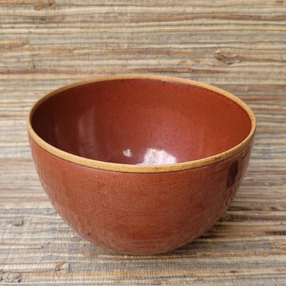 Pottery Bowl DANSK International  Designs Ltd BA Japan Rusty Brown Shiny Glaze Mixing Bowl