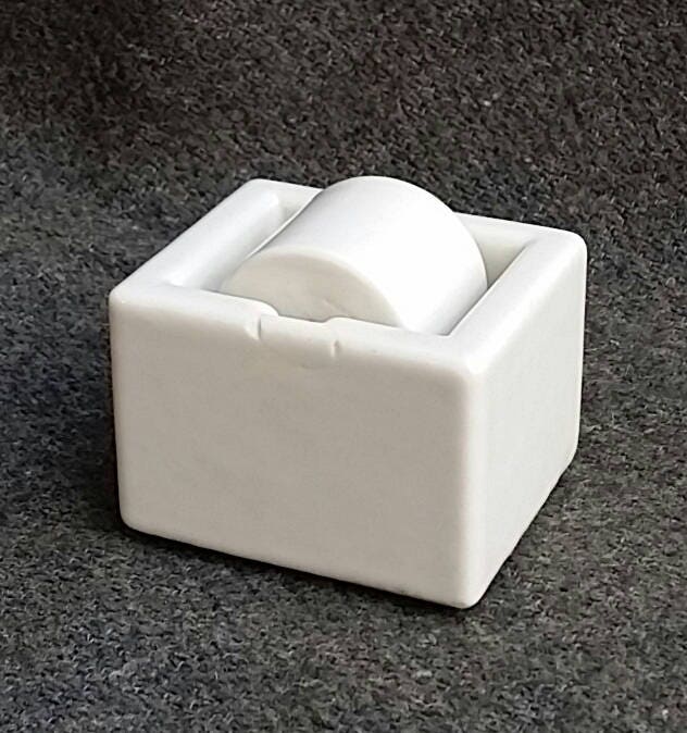 Vintage White Ceramic Stamp Roller/Moistener Sengbusch Ideal Junior