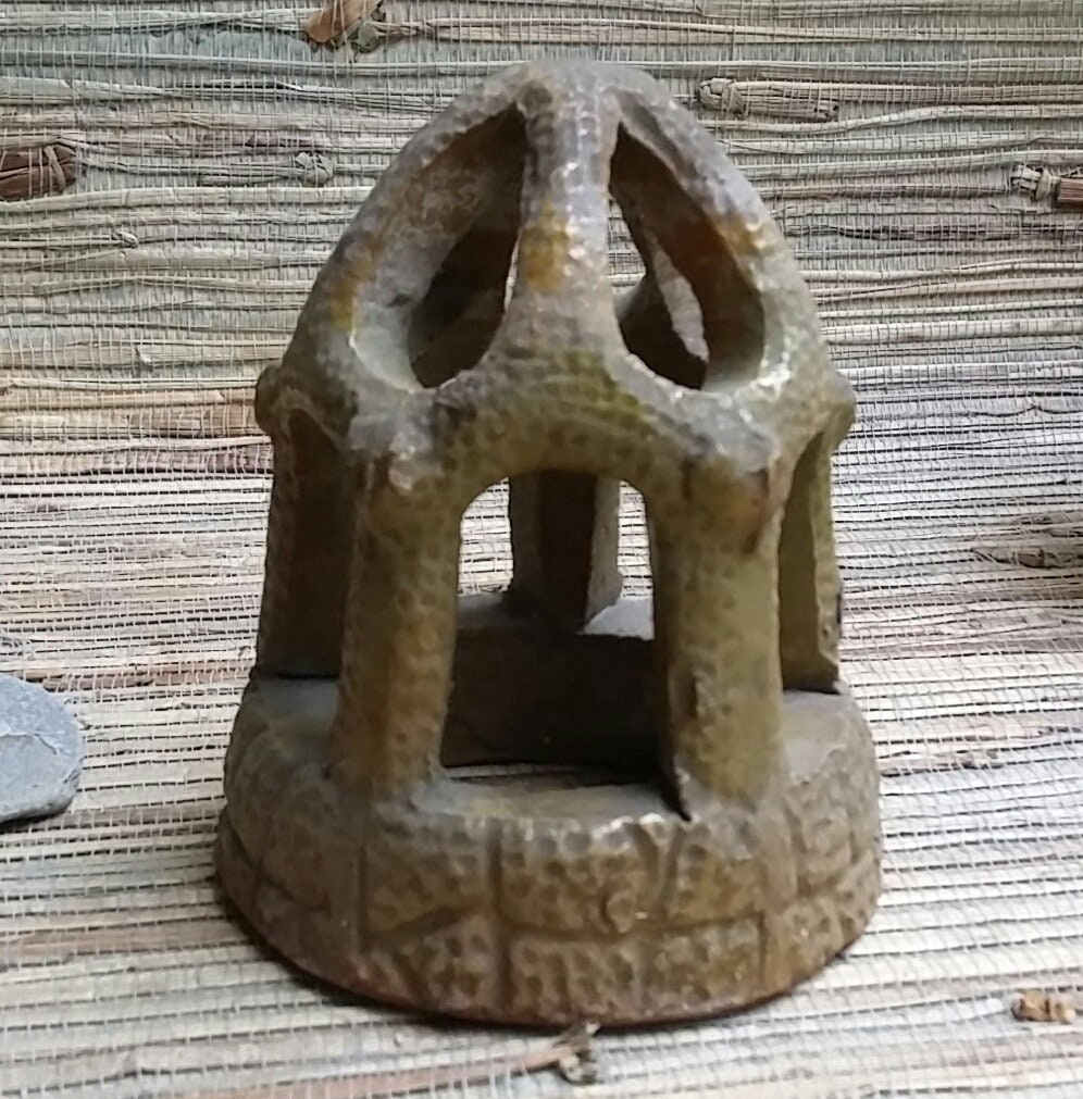 Vintage Pottery Aquarium Ornament Ceramic Castle