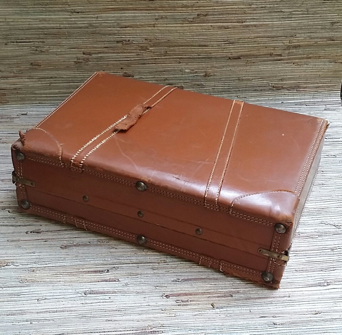 classic leather suitcase