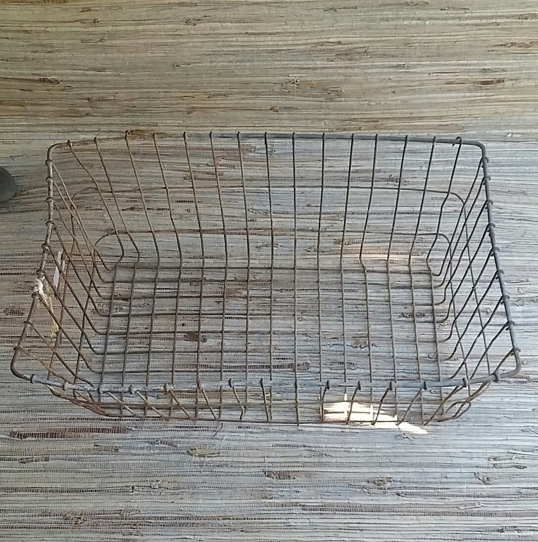 Vintage Locker Basket Wire Gym Basket With Original Tags Number 383 AM