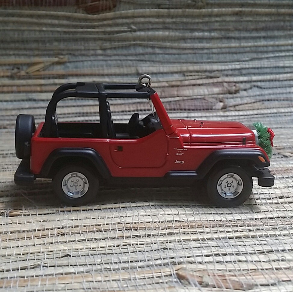 Jeep Wrangler Sport  L Hallmark Keepsake Ornament Red Jeep