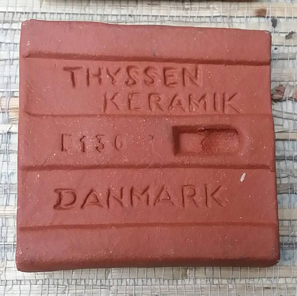 Viking Ship Ceramic Tiles Mid Century Thyssen Keramik Danmark Made