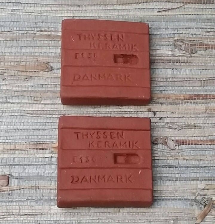 Viking Ship Ceramic Tiles Mid Century Thyssen Keramik Danmark Made