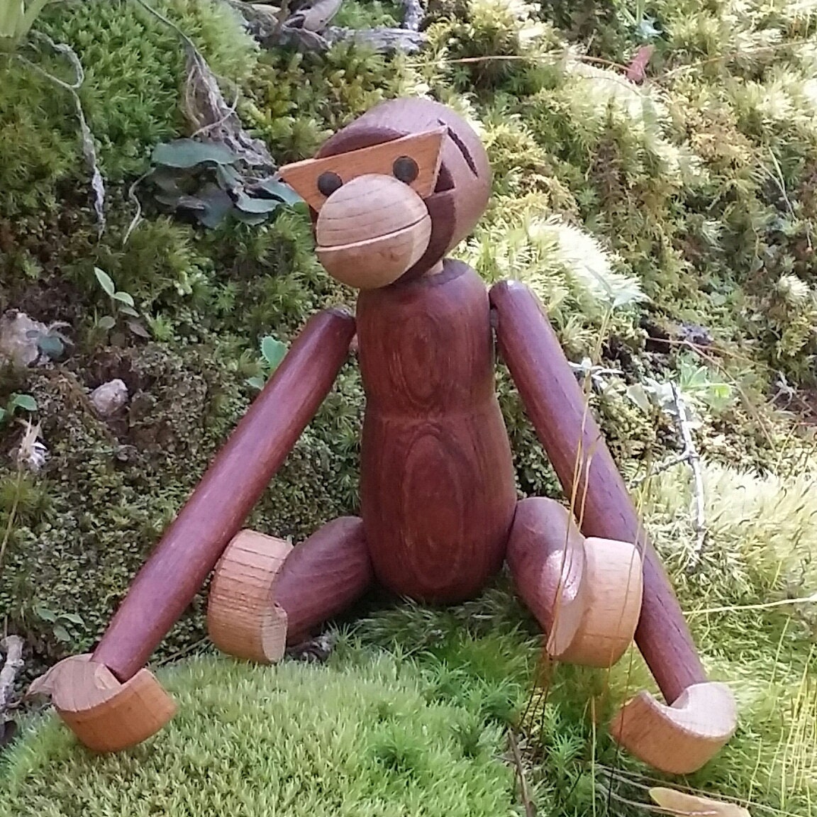 vintage wooden monkey toy