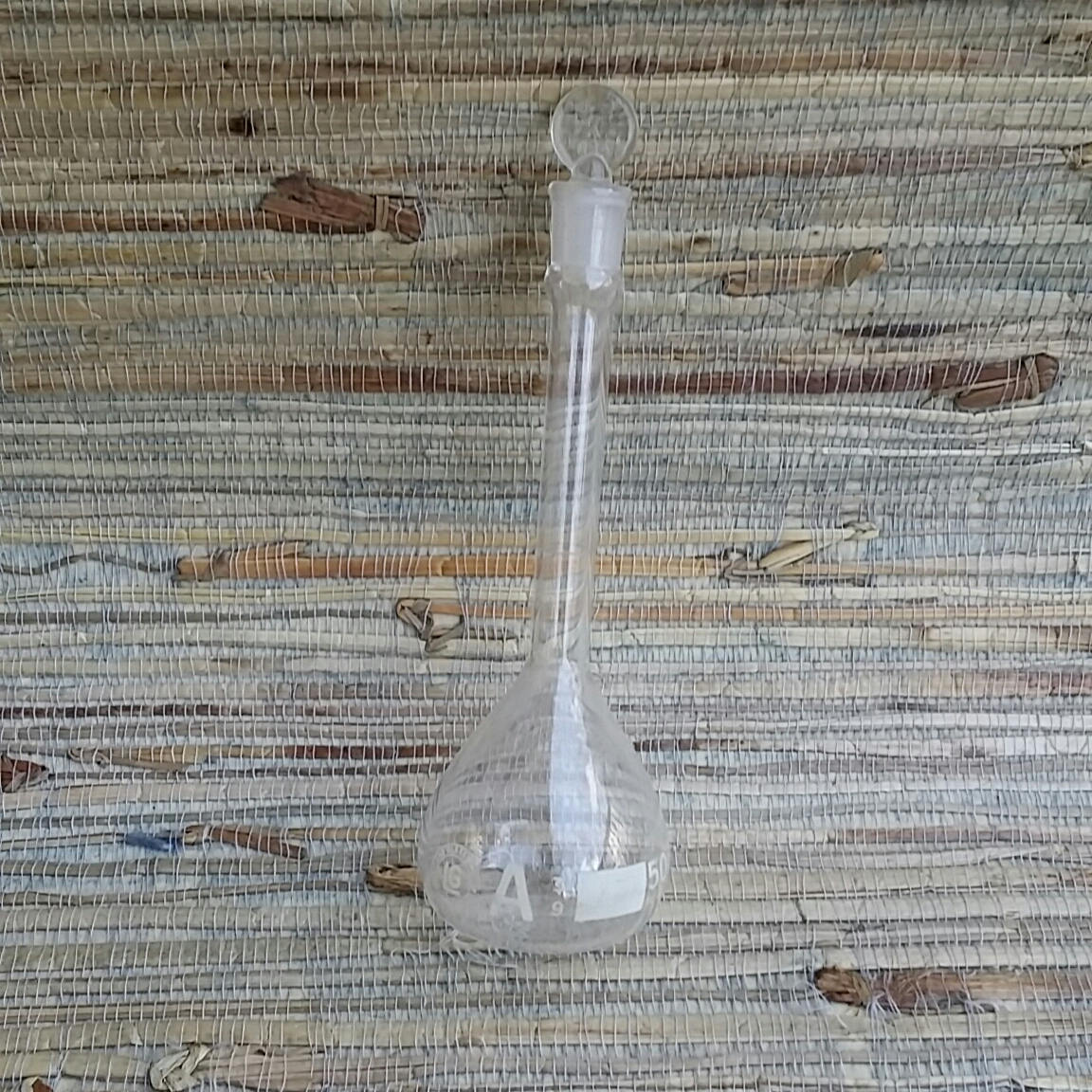 Vintage Volumetric Flask With Ground Glass Stopper 50 ml LG Lab Glass