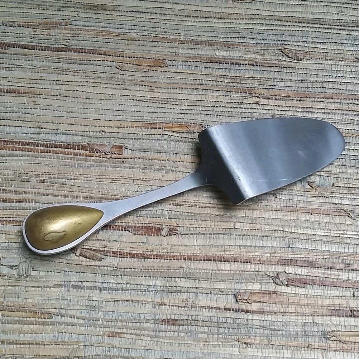 Vintage DANSK Cake/Pie Server Stainless Steel & Brass