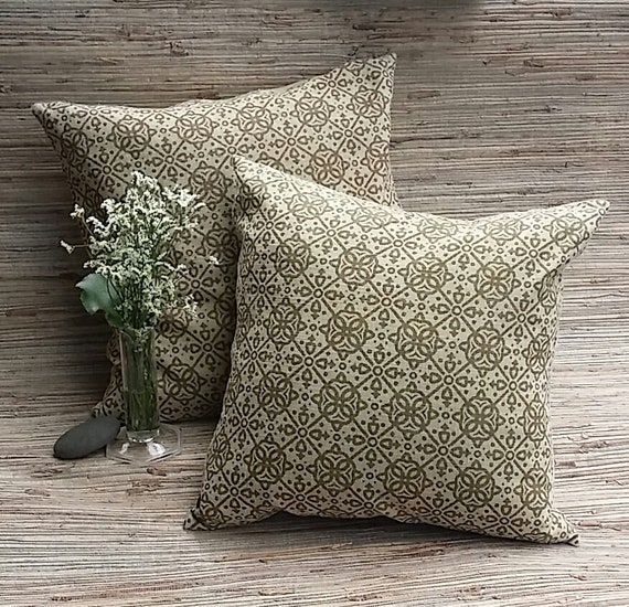 Pair Of Vintage Linen Pier 1 Imports 18 Pillow Covers Etsy