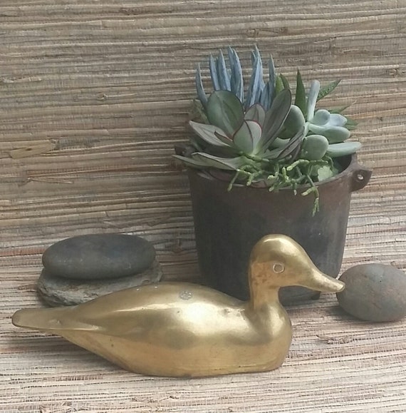 Brass Menagerie! Rosenthal-Netter Inc. Vintage Brass Duck Mid Century Modern Duck Figure Paper Weight