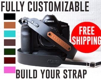 Custom Camera Strap DSLR camera strap Monogram camera strap DSLR strap Canon camera strap Nikon Camera strap