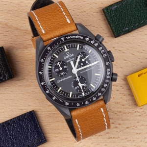 Chevre Leather Watch Strap: 20mm Band for Moonswatch Speedmaster