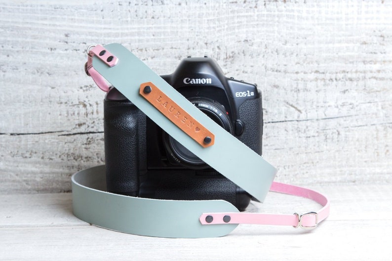 Leather camera strap Personalized DSLR strap Camera straps Monogram camera strap Vintage camera strap Rangefinder image 6