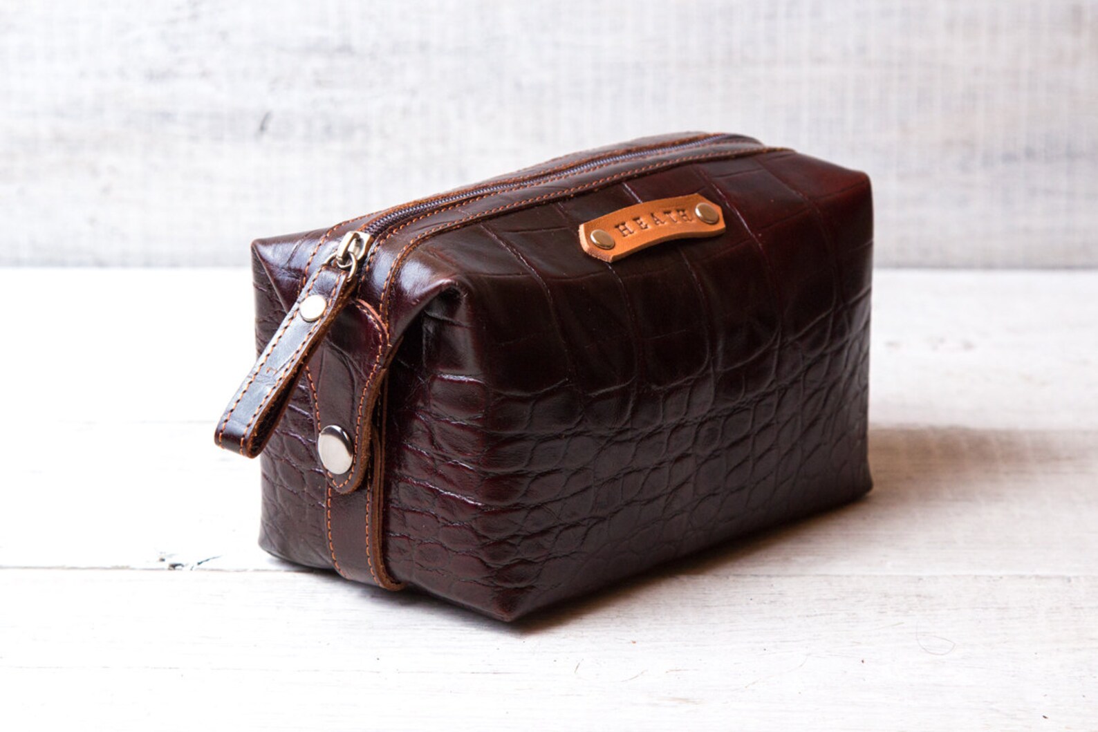 Mens toiletry bag monogrammed toiletry bags leather toiletry Etsy