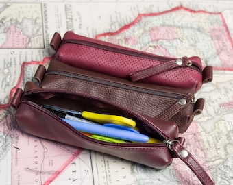 Pencil case / Leather Pencil case / Pen case / Personalized Pen holder / Personalized pencil case / Monogram pencil case / Cases