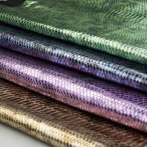 Leather scraps Genuine leather snake pattern pre cut sheets