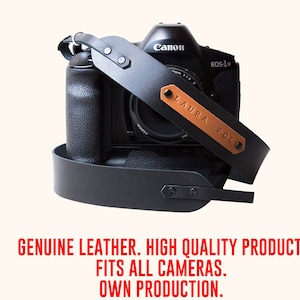 Leather camera strap Personalized DSLR strap Camera straps Monogram camera strap Vintage camera strap Rangefinder image 10