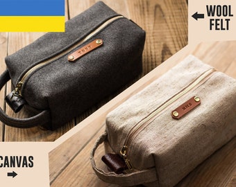 Herren Kulturtasche Dopp Kit Papa Geschenke Trauzeugen Geschenk Hochzeitsgeschenk Kulturtasche Vater Geschenk Kulturtasche Groomsmen Geschenke Kulturtasche