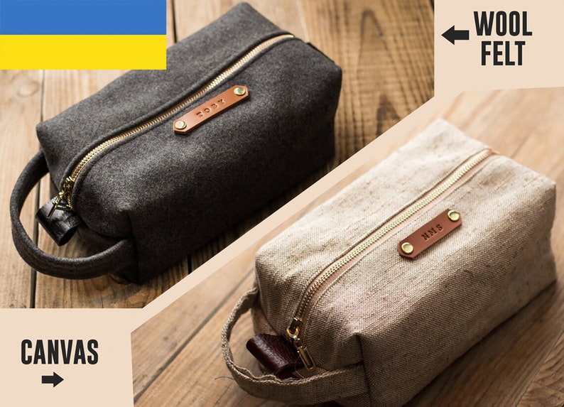 Heren toilettas Dopp kit Papa geschenken Bruidsjonkers cadeau Huwelijkscadeau Toilettas Vader cadeau Toilettas bruidsjonkers geschenken Toilettas afbeelding 1